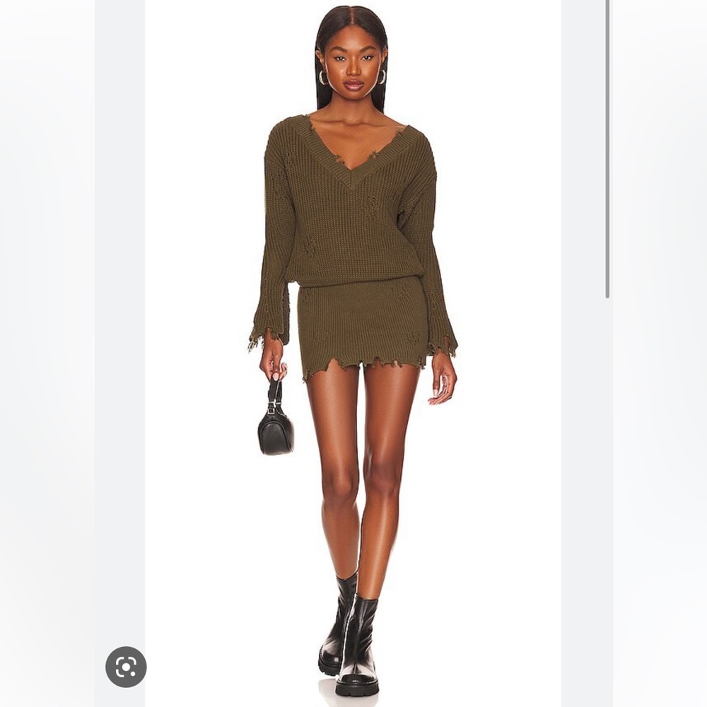 SER.O.YA Maude Sweater Dress in Olive